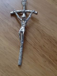 Silver coloured Cross out of Italy