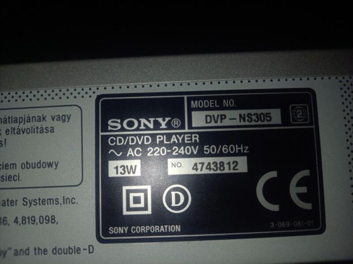 Sony dvd player