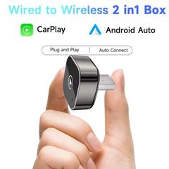 2 in 1 Wireless CarPlay Android Auto Adapter Apple Car play Dongle Mini Ai Box