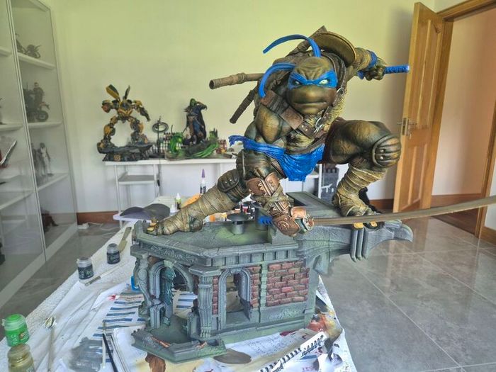 Tmnt Ninja Turtle Leonardo Custom Printed And Painted