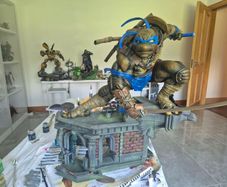 Tmnt Ninja Turtle Leonardo Custom Printed And Painted