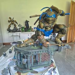 Tmnt Ninja Turtle Leonardo Custom Printed And Painted