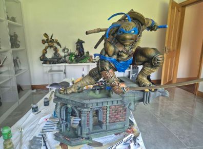 Tmnt Ninja Turtle Leonardo Custom Printed And Painted