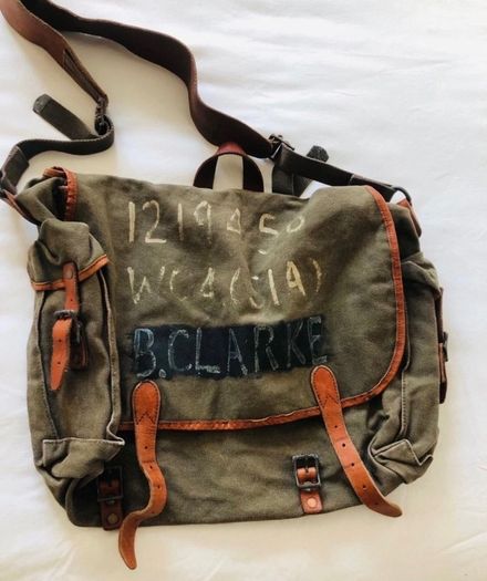 Rrl Double Ralph Lauren Army Canvas Leather Bag Rare!