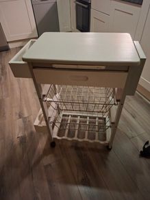 Solid wood kitchen trolley