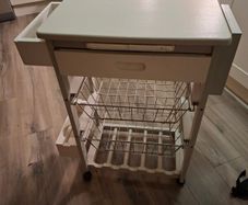 Solid wood kitchen trolley