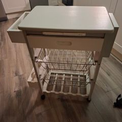 Solid wood kitchen trolley