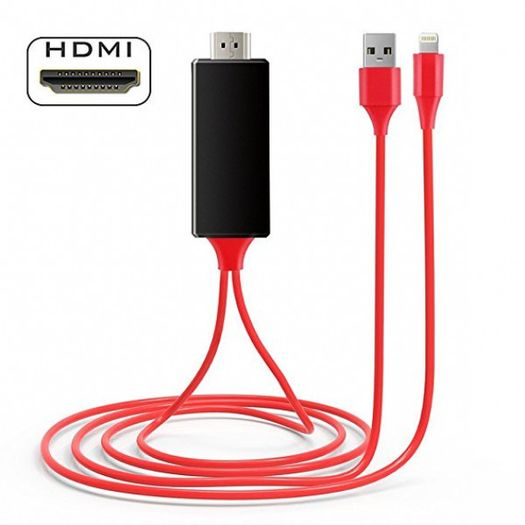 2M Lightning Connector To AV HDMI/HDTV TV AdapterCable For iPhone X,8,7,6S,6Plus