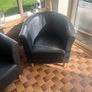 faux leather tub chairs x 2 Image 3