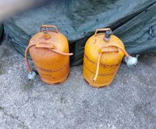 two gas bottles