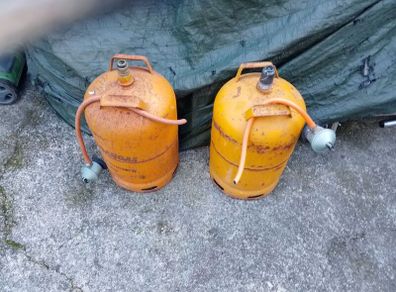 two gas bottles