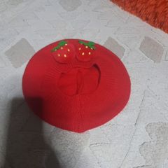 red strawberry beret