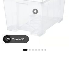 Ikea Samla Large Storage Box with wheels 130 litres