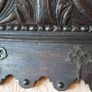 Antique French Carved Oak Wall Coat Rack Image 4