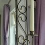 Wrought iron mirror with candle stands either side Image 5