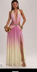 pink maxi dress