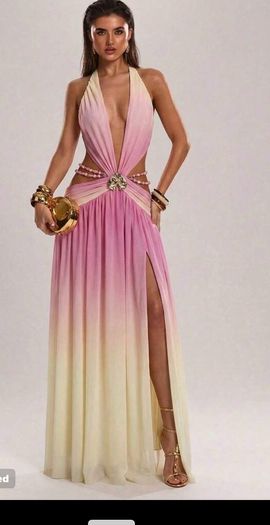 pink maxi dress