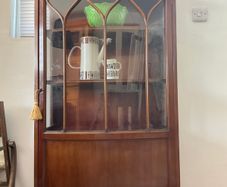 Bow front rosewood drinks cabinet in VGC