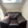 brown leather armchair Image 2