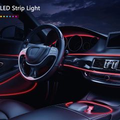5M Car Interior Led Strip Light Neon EL Wiring Decorative Lamp For Auto DIY Flexible Ambient Light USB Party Atmosphere Diode