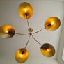 Black and brass 5 lamp chandeliers Image 3