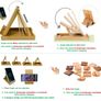 Bamboo Foldable Universal Multi-Angle Stand Holder, Pocket Desktop Holder Stand for cell phone and Tablet Image 3