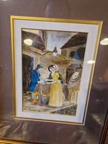 Signed watercolour painting