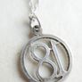 Vintage Sterling Silver 18 Pendant Necklace length 17" - 2g Image 5