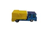 Corgi Juniors Refuse Truck in Blue and Yellow Diecast Toy Vintage Collectable