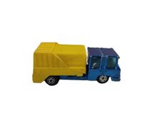 Corgi Juniors Refuse Truck in Blue and Yellow Diecast Toy Vintage Collectable
