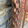 Large Vintage Woven Frame Mirror. Image 3