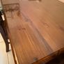 Antique Dining Table with Glass Top Cover Image 4