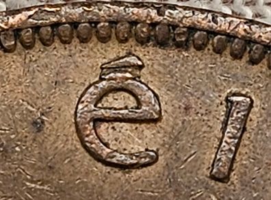 Ireland 1968 1d Penny Rare Double Fada Variety Mint Error