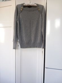 Jaeger Grey Cashmere & Wool Sweater L