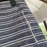Mango suit collection a-line mini skirt in knit style blue and white patterned stripes UK 8 Image 2