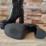 Black Chameleon Waterproof Ultra High Platform  Ankle Boots, size 40 Image 8