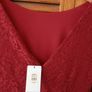 Red Lace Midi Dress Image 6