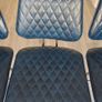 Faux Leather Swivel Navy Breakfast Bar Chairs Image 4
