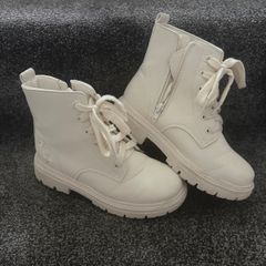 Cream boots