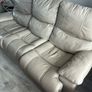 3 + 1 seater taupe grey leather recliners Image 2