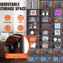 Media Storage Cabinet, 9-layer DVD Shelf Holds up to 756 CDs, Adjustable CD Shelves 27 Compartments, Protects & Organizes Music, Movie, Video Games or Memorabilia Collections, Espresso Image 4