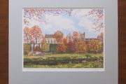 "UCC from Perrott's Inch" - Limited Edition Watercolour Print by Irish Artist Anna O'Hara | University College Cork Landscape | 27.9 x 37.5 cm
