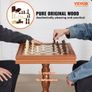 3-IN-1 Chess Checkers Backgammon Table Set, 18 Inch Premium Wooden Chess Table, Deluxe Combo Game Table Furniture Set, Chess Set Board Game Gift for Family Board Games Image 2