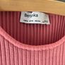 BERSHKA salmon pink ribbed top size S Image 2