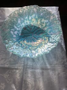 Beautiful Vintage ornate large glass bowl - Reduced
