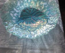 Beautiful Vintage ornate large glass bowl - Reduced