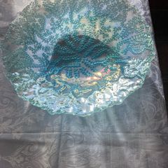 Beautiful Vintage ornate large glass bowl - Reduced