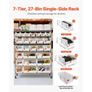 26 Organizer Bins, Bin Rack Storage Steel Wire Shelving System with Wheels, Mobile Tool Organizer for Garage, Warehouse, Office, Restaurant, Classroom, Kitchen Image 3
