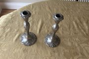 Candle Sticks silver coloured