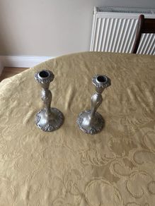 Candle Sticks silver coloured
